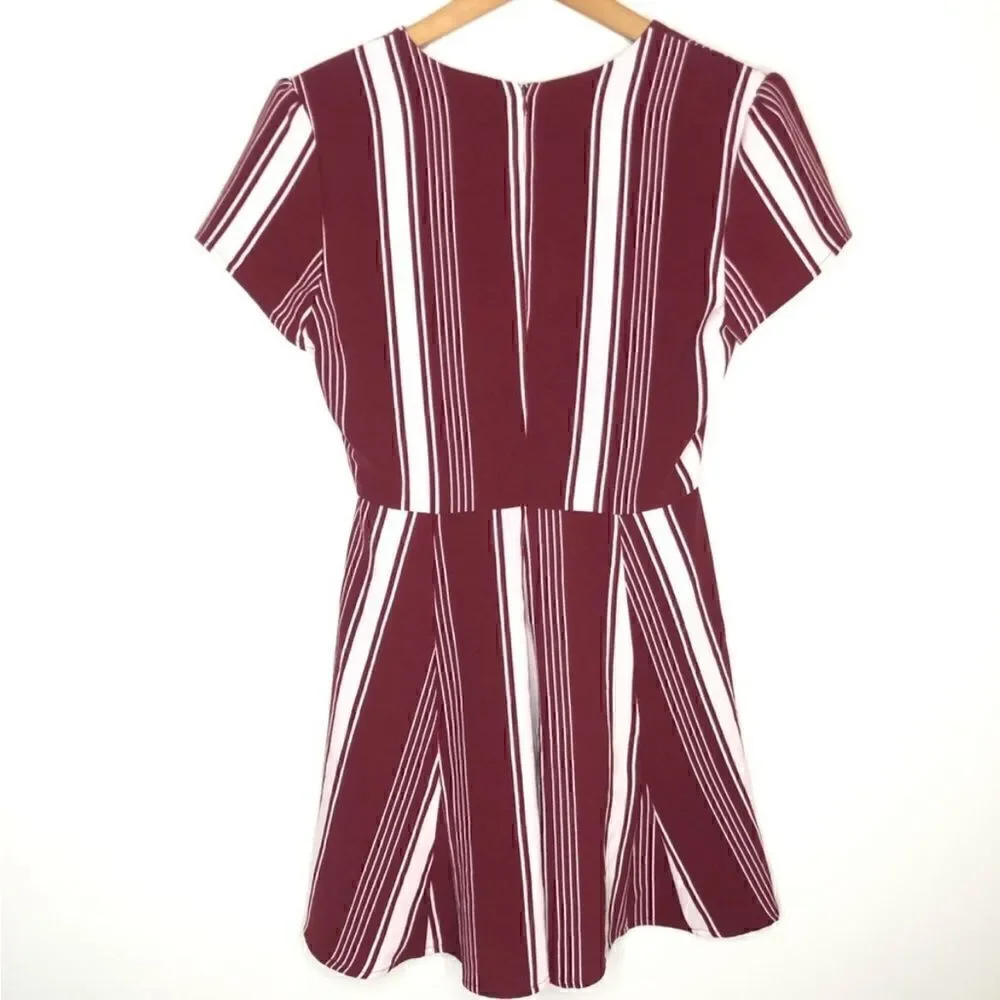 Lovers + Friends Compass Fit & Flare Mini Striped Dress